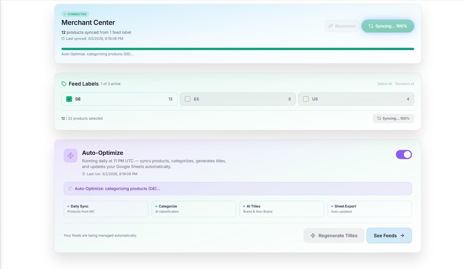 AdSpector Feed Manager